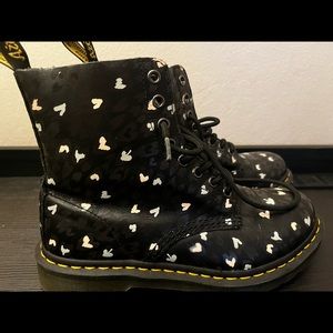 Heart shaped Dr. Martens 1460 Pascal ankle boots
